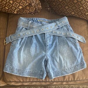 Michael Kors Blue High Waist Denim Shorts